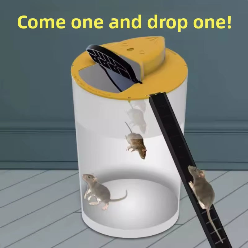 "Smart Auto-Reset Mouse Trap - Continuous Catch Flip Lid Design | Indoor Pest Solution"（The Product Does Not Include Buckets）