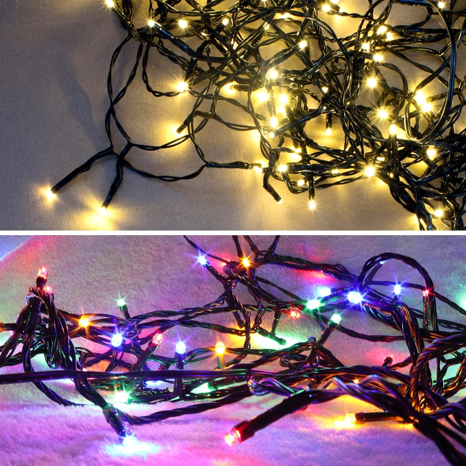300 LED Christmas String Lights, 108FT - UL Certified Outdoor & Indoor Fairy Lights for Tree, Patio, Garden, Party, Wedding, Halloween, Holiday Decor