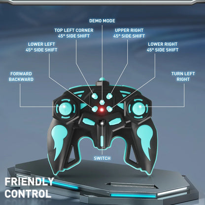 RC Cars- Black 360° Rotating Remote Control Car with Headlight- 4WD 2.4Ghz RC Trucks for Boys Gift.