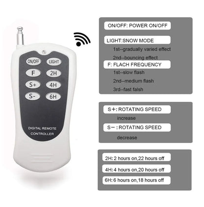 LED Snowfall Projector Lights Christmas Snowflake Projector Lamp with Wireless Remote Indoor Outdoor Waterproof Snow Falling Landscape Projection Light for Party Wedding Garden Decorations