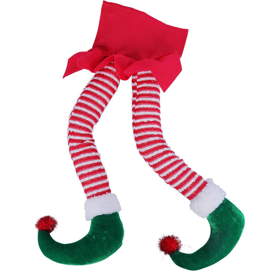 20'' Elf Legs for Christmas Tree Christmas Elf Stuffed Legs Stuck Tree Decor