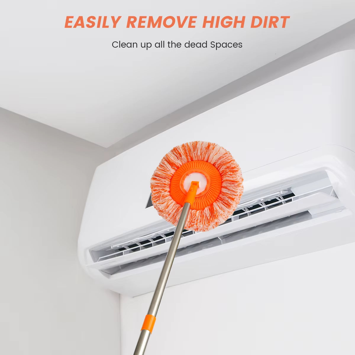 Extended Window Cleaning Kit 360° Rotatable Sunflower Mops Set- Removable High-Rise Cleaning Supplies Wall Ceiling Cleaning Tool