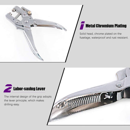 300Pcs 10 Colors 3/16 Inch Metal Grommets Kit and 1Pcs Eyelet Hole Punch Pliers with 100Pcs Gold Grommets, Metal Eyelets Kits Shoe Eyelets Grommet Sets for Leather Fabric Belt Clothes