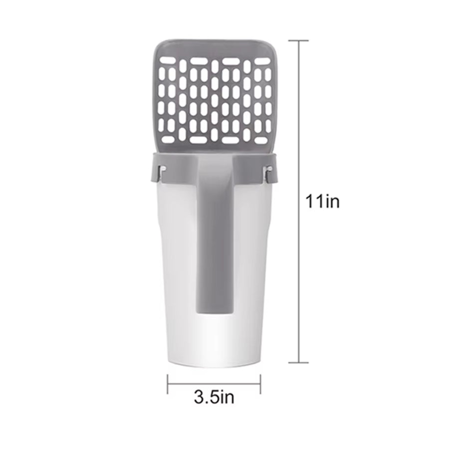 One Piece Cat Litter Scoop Set- Pet Toilet Pick Up Detachable and Portable Installation