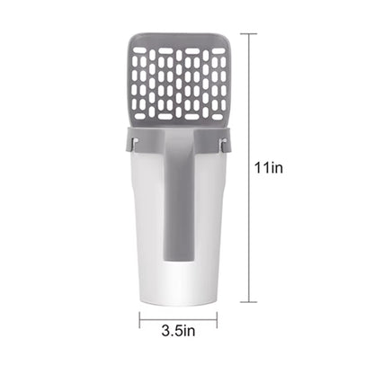 One Piece Cat Litter Scoop Set- Pet Toilet Pick Up Detachable and Portable Installation
