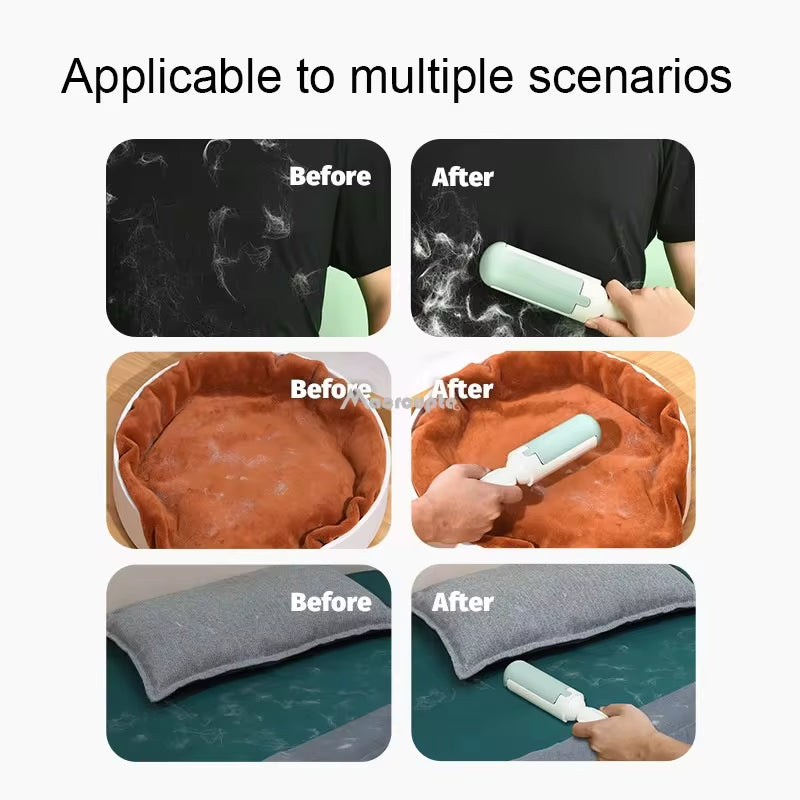 Pet Hair Remover Clothes Electrostatic Multi-Purpose Brush- Cat Dog Hair Sticker Roller Sticker Self-Cleaning Lint Hair Remover