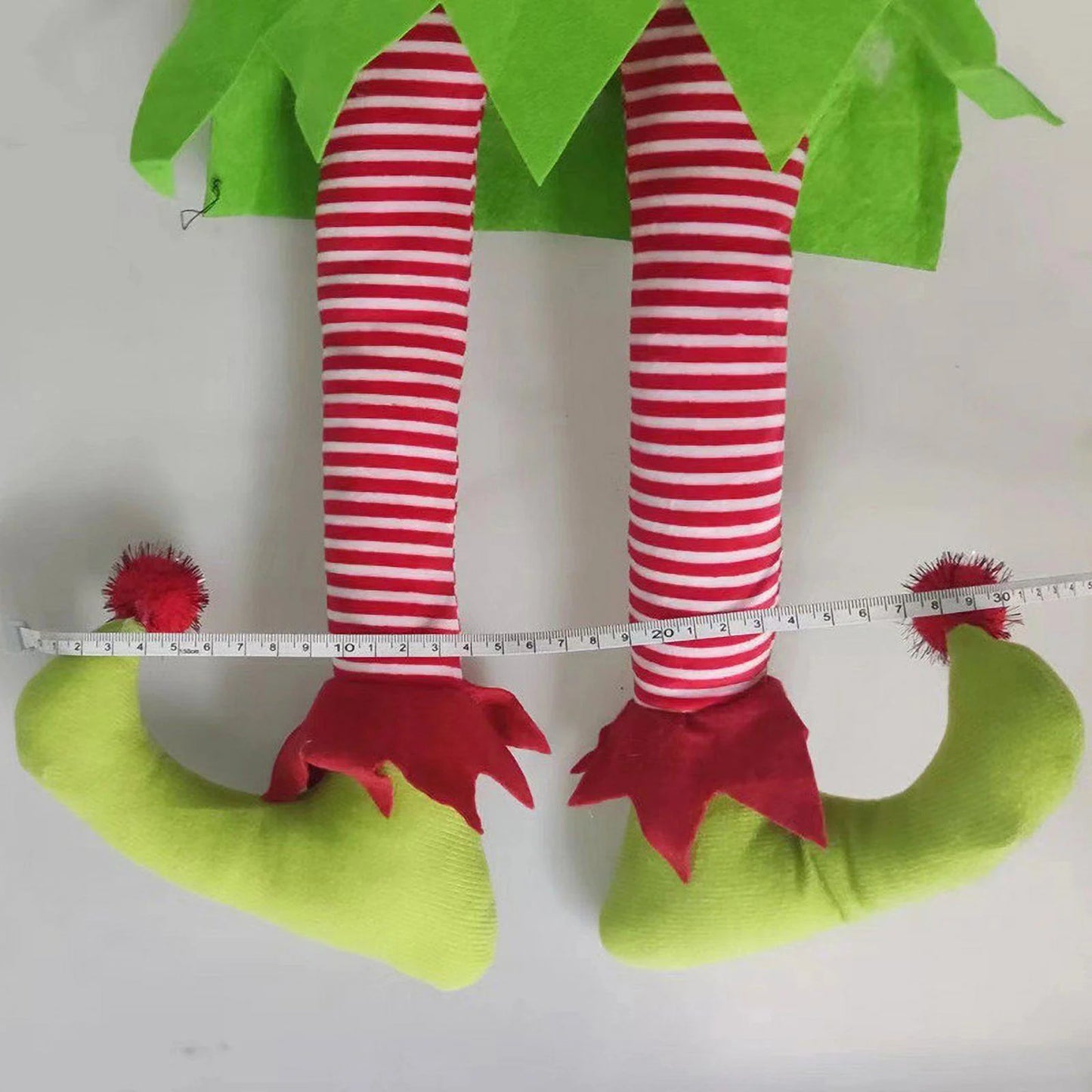 14” Christmas Elf Stuffed Legs Stuck Tree Topper Decorations -Xmas Holiday Indoor Outdoor Decor Party Ornaments and Decorations