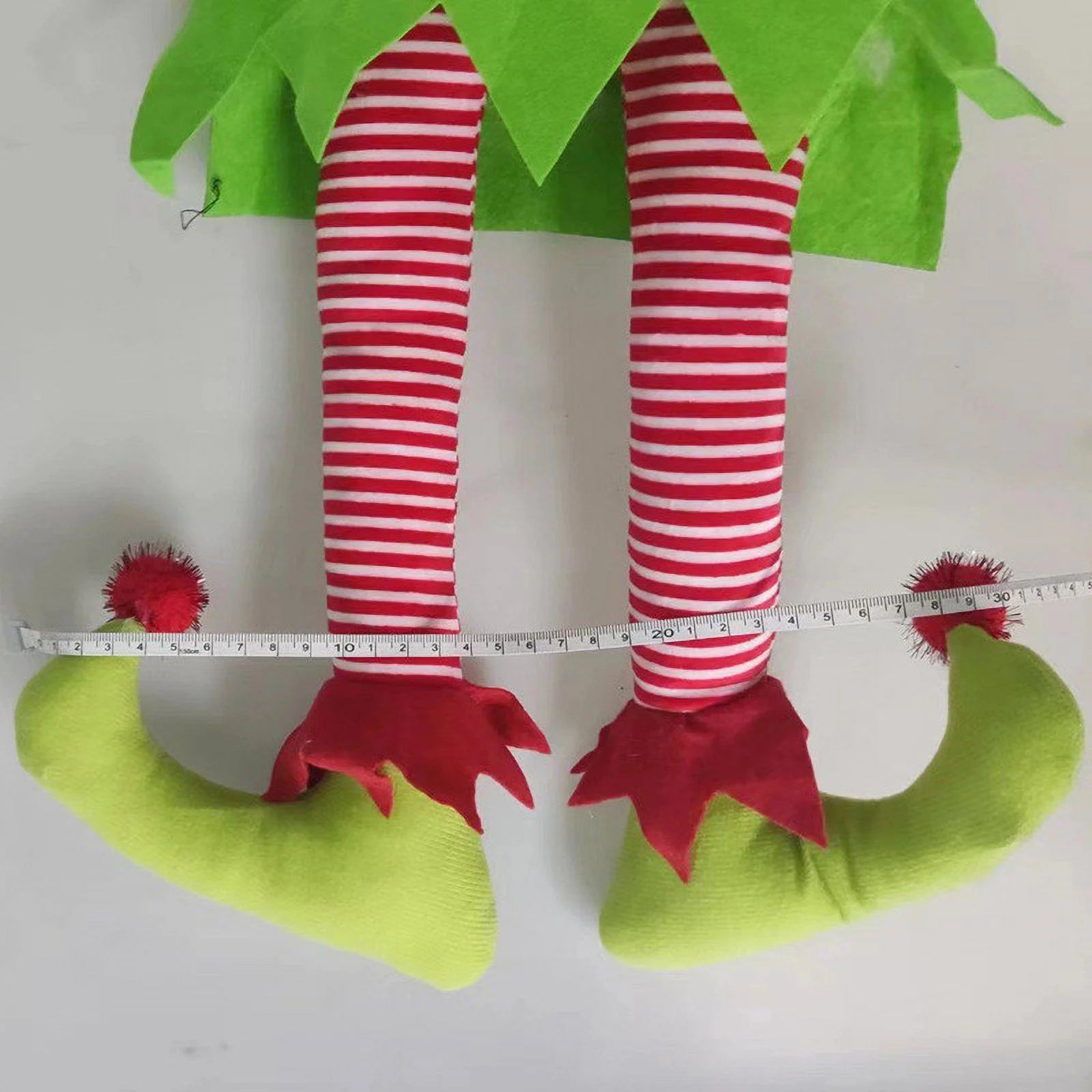 14” Christmas Elf Stuffed Legs Stuck Tree Topper Decorations -Xmas Holiday Indoor Outdoor Decor Party Ornaments and Decorations