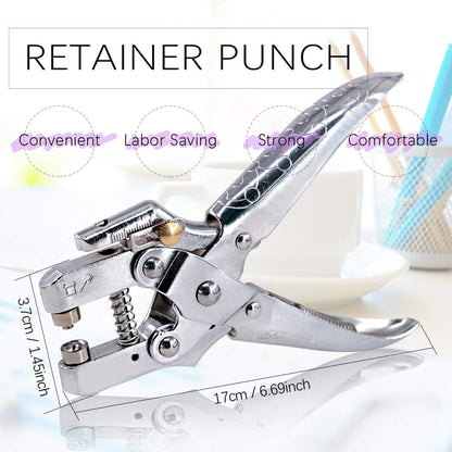 300Pcs 10 Colors 3/16 Inch Metal Grommets Kit and 1Pcs Eyelet Hole Punch Pliers with 100Pcs Gold Grommets, Metal Eyelets Kits Shoe Eyelets Grommet Sets for Leather Fabric Belt Clothes