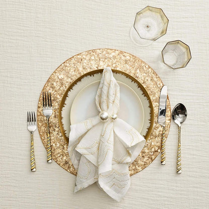 Silver Napkin Rings Set of 12, Pearl Serviette Buckle Napkin Holder for Xmas, Family Gathering, Dinner Party, Wedding Decor (2 Silver Pearls)