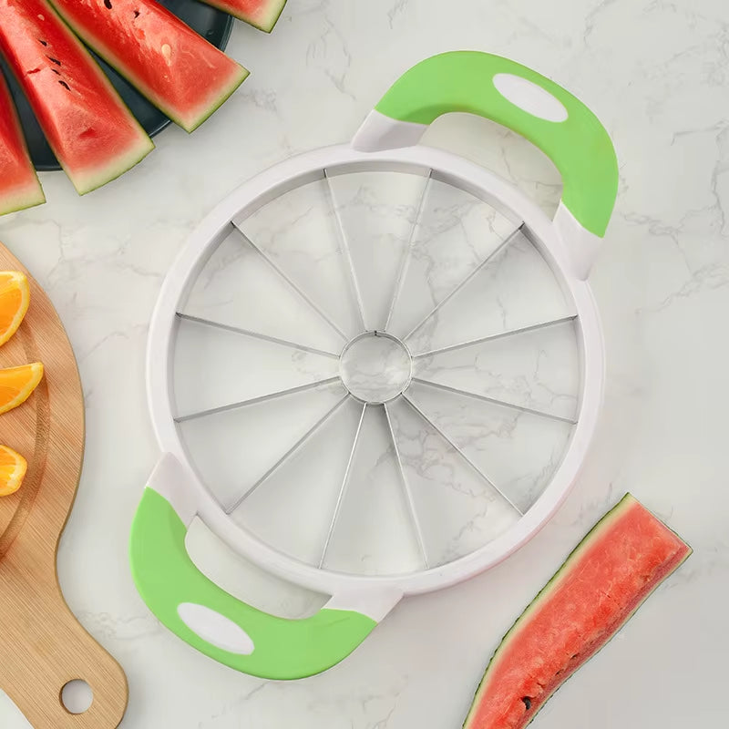 Watermelon Slicer Cutter- Stainless Steel Fruit Apple Divider Peeler- Apple Corer Slicer Cabbage Cutting Tools Kitchen Accessories