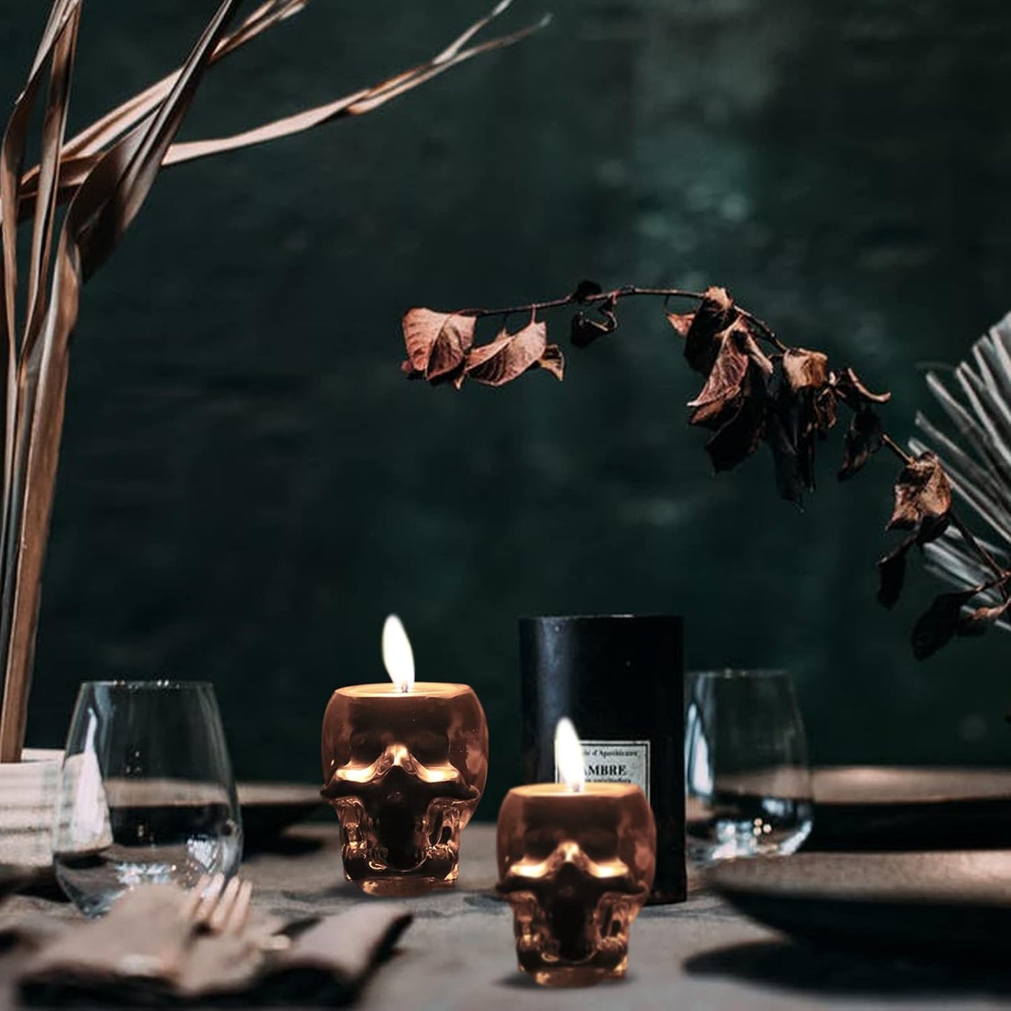 Scented Candles for Men, Novelty Gifts for Men, Cologne Candle Aromatherapy for Boyfriends Husband, Birthday Gift Idea, Grass Jar Skull Candles, Home Decor Candle (4.5Oz)